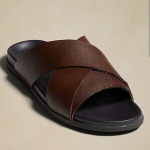 Banana Republic Leather Slides  | Brown Sandals | size 10